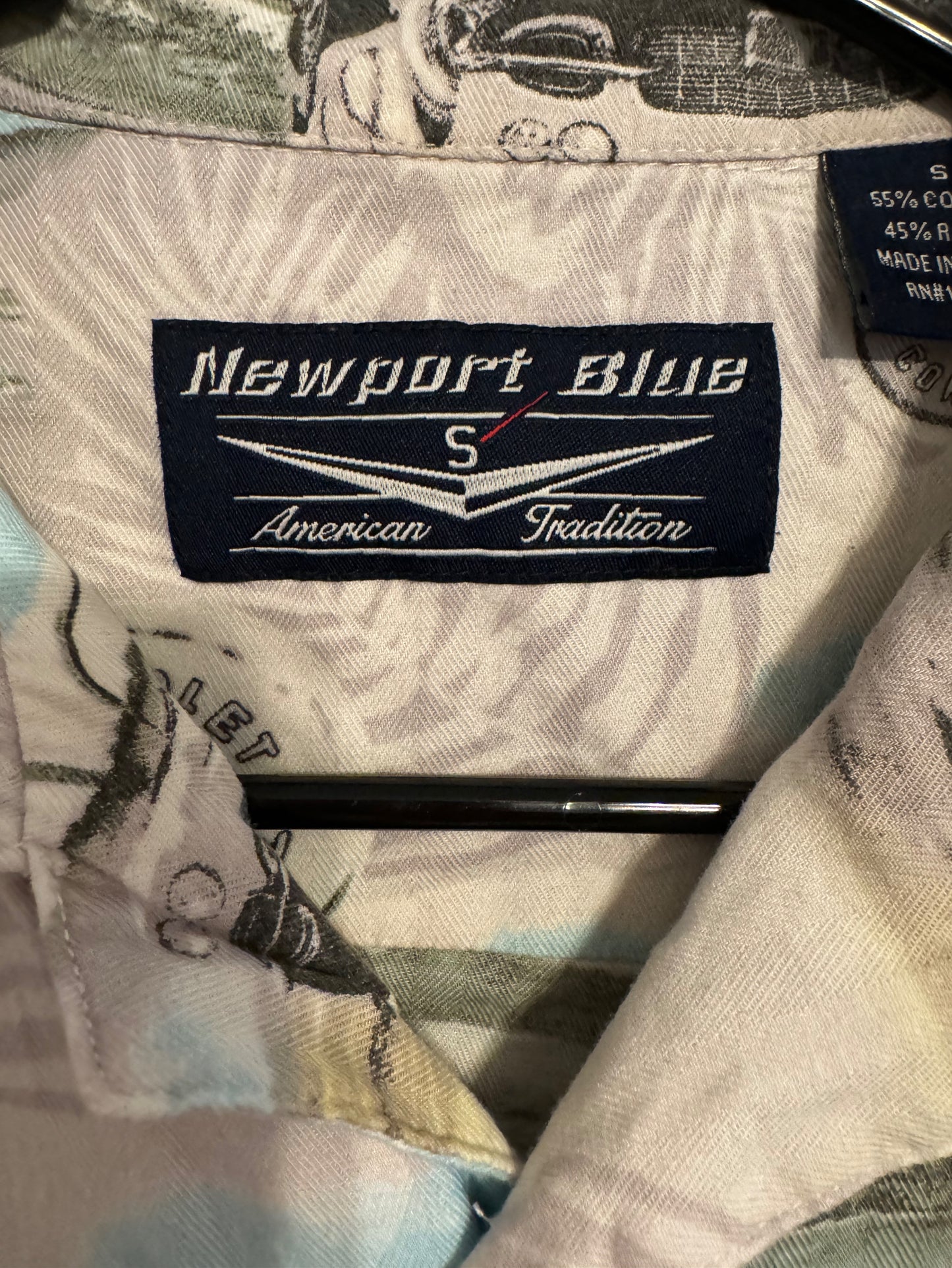 Chevrolet Corvette Button Up By Newport Blue American Tradition. Size Small.