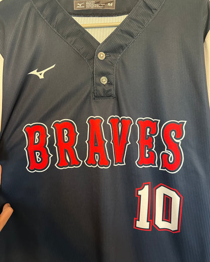 Mizuno Atlanta Braves Baseball Jersey #10