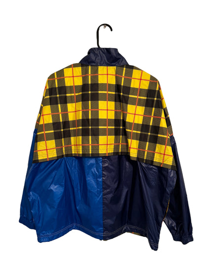 Nike Plaid and Blue Wind-Breaker. Size Medium.