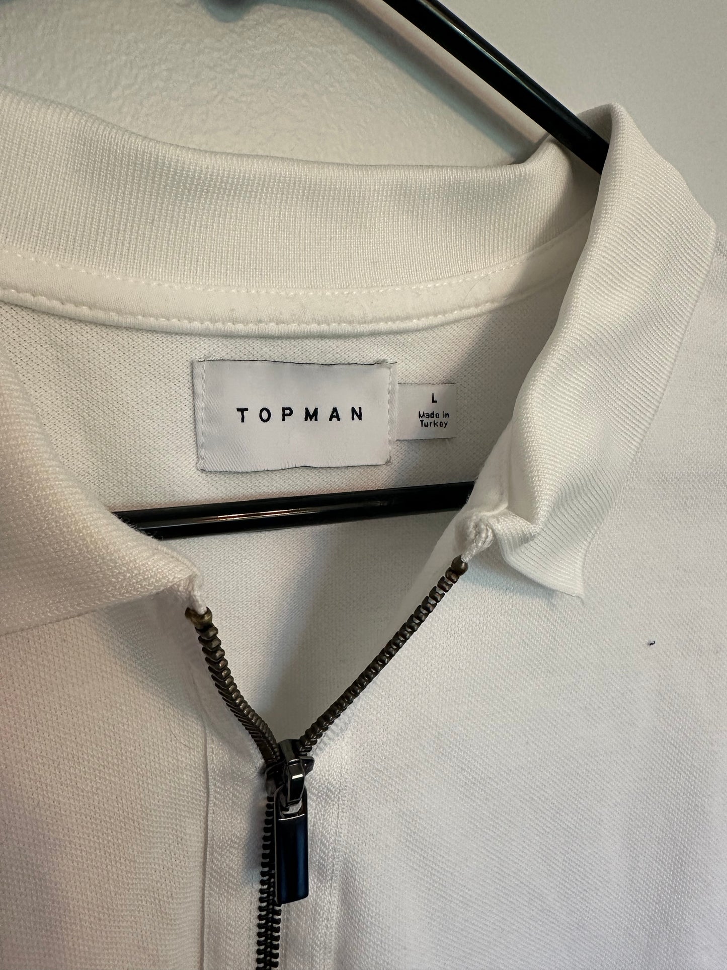 Topman White Zip Tee